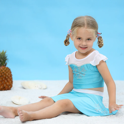 Spring/Summer Girls 2-Piece Swimsuit Princess Swimwear