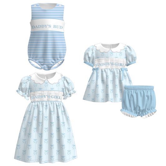 Kids Spring Summer "Daddy's Girl/Bud" Smock Embroidery Collection