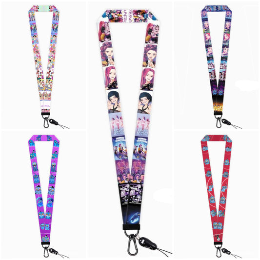 K-Pop Demon Hunters Printed Lanyard Phone Strap ID Card Badge Holder Trendy Merch Accessory