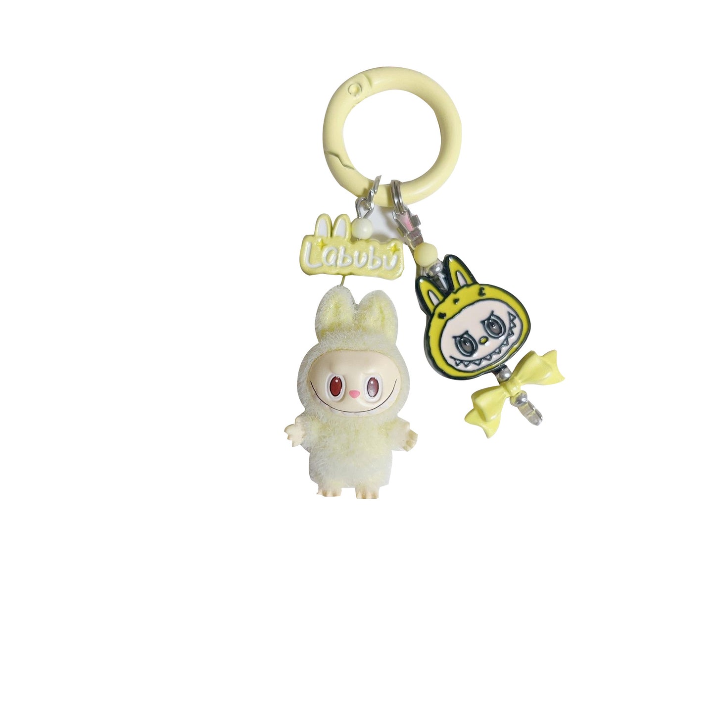 Labubu PVC Figure Keychain Trendy Collectible Phone Charm Handmade Car Accessory & Bag Pendant