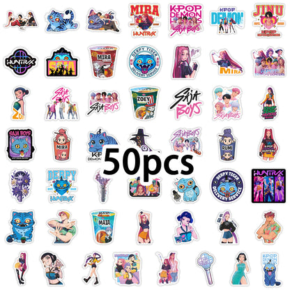 KPOP Demon Hunters Saja Boys Stickers Character Decals DIY Scrapbooking & Craft Supplies
