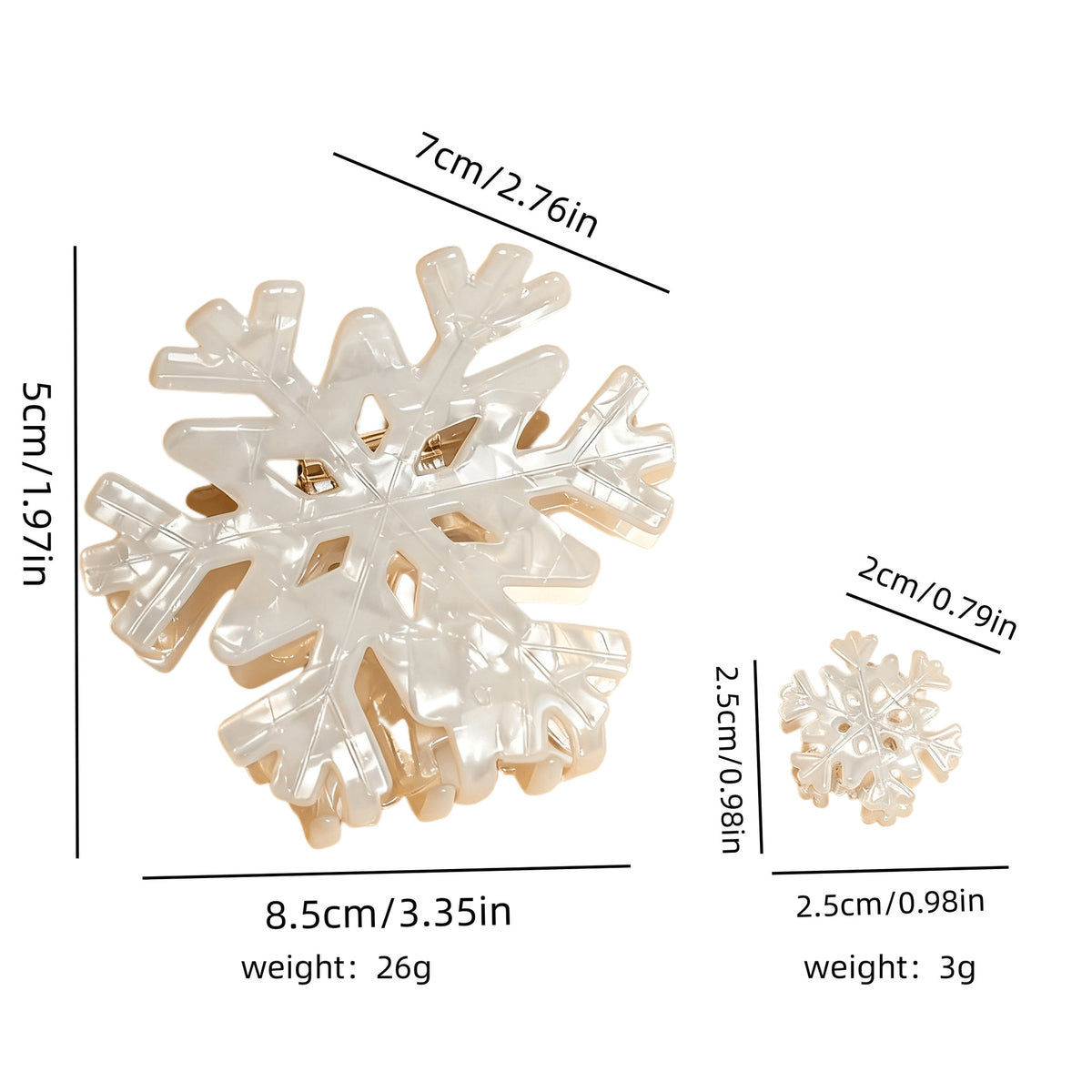 Christmas & Snowflake Hair Claw Clip Sets – Holiday Hair Accessories