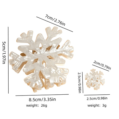 Christmas & Snowflake Hair Claw Clip Sets – Holiday Hair Accessories