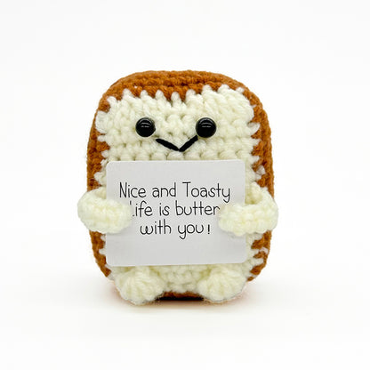 Crochet Food & Drink Pals with Message Cards – Cute Desk Decor & Gifts