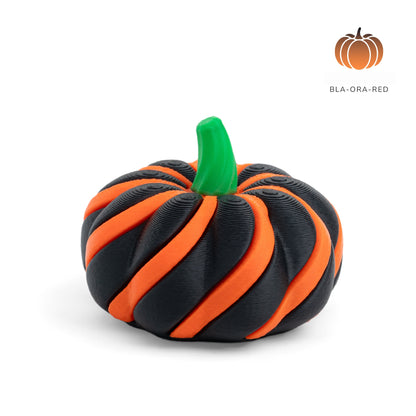 Halloween 3D Printed Spiral Pumpkin Fidget Two-Tone Stress Relief Toy & Fall Decor