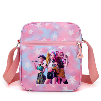 K-Pop Demon Hunters Saja Boys Print Shoulder Bag Crossbody Tote Messenger Bag