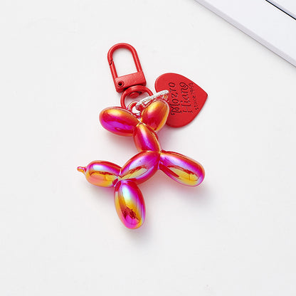 Colorful Resin Balloon Dog Bag Charm Keychain Trendy Acrylic Style Accessory for Bags, Keys & Gifts