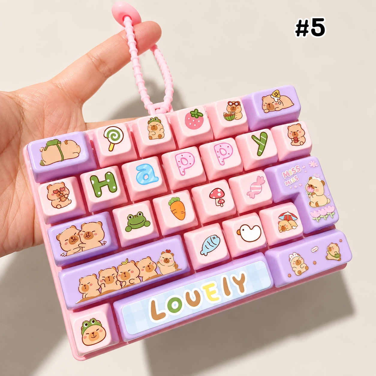 Back to School Keyboard Fidget Toy – Mini Mechanical Keyboard Stress Relief Toy, Colorful Keycap Sensory Toy (Multiple Styles)