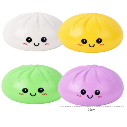 Giant Bao Bun Squishy with Steamer Basket, Soft Stress Relief Toy