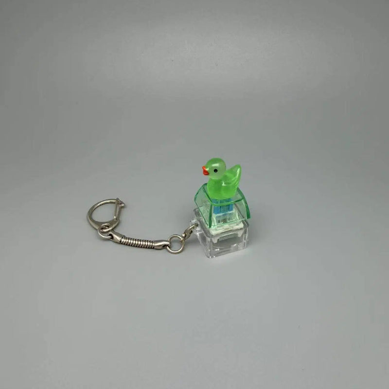 Cute Duck Fidget Clicker Keychain Keyboard Stress Relief Bag Charm