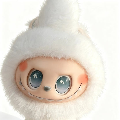 Winter Vinyl Labubu Tie Dyed Fuzzy Ear Muffs Warm Plush Earmuffs  Cozy Frost-Proof Ear Warmers