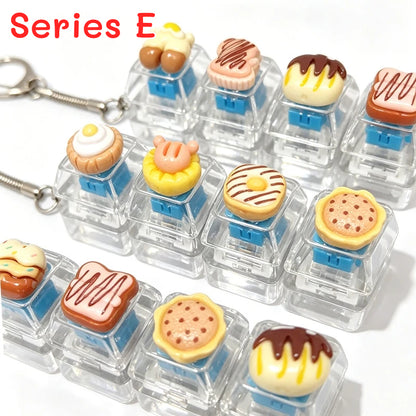 Mini Food Mechanical Key Fidget Toy – Handmade Resin Charms