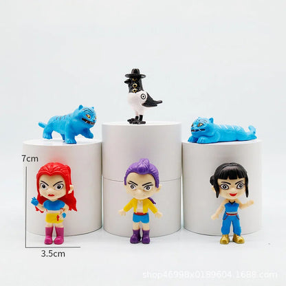 K-Pop Demon Hunters Saga Boy Group Tiger Blind Box Figures – 2–4.5 Inch Mini Collectible Model Ornaments