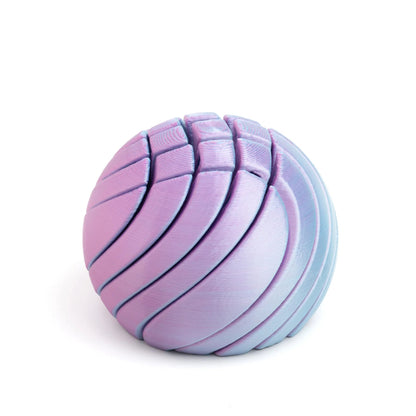 3D Printed Transforming Fidget Ball – Spiral Sensory Desk Toy & Puzzle Stress Relief Gift