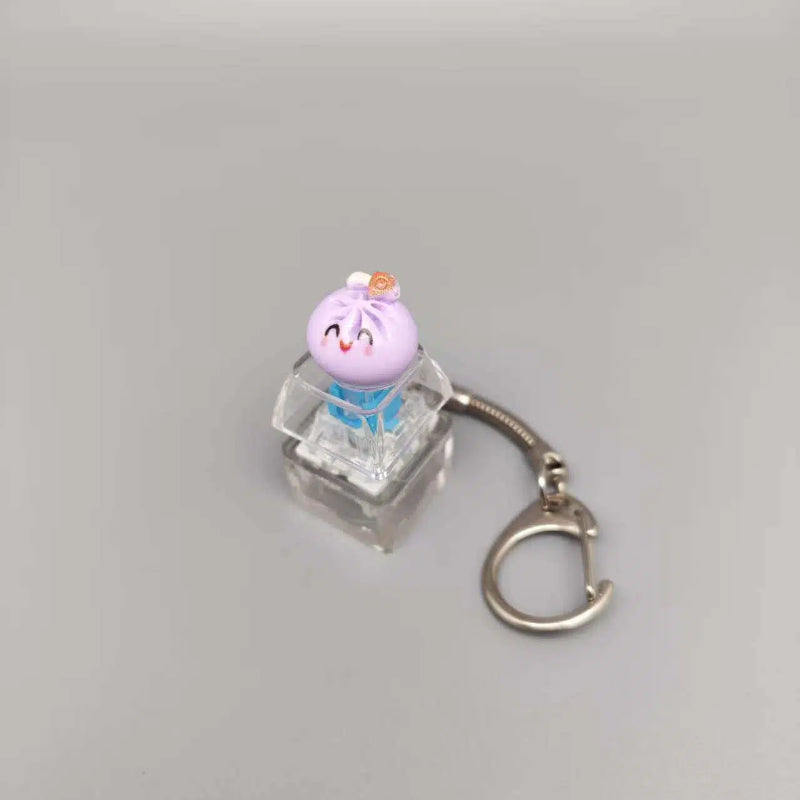 Mini Dumpling Fidget Charm Keychain Pop Fun Stress Sensory Toy Relief Accessory