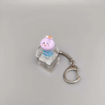 Mini Dumpling Fidget Charm Keychain Pop Fun Stress Sensory Toy Relief Accessory