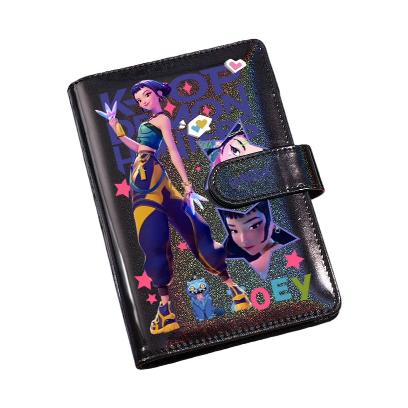 Holographic Cover Demon Hunter Binder Notebook Magnetic Closure Hardcover Journal