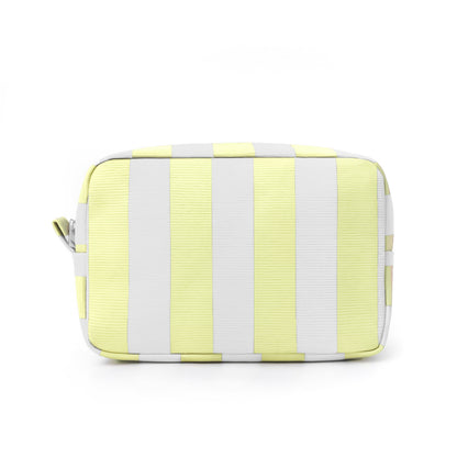 Corduroy Striped Makeup Pouch Travel Toiletry Bag