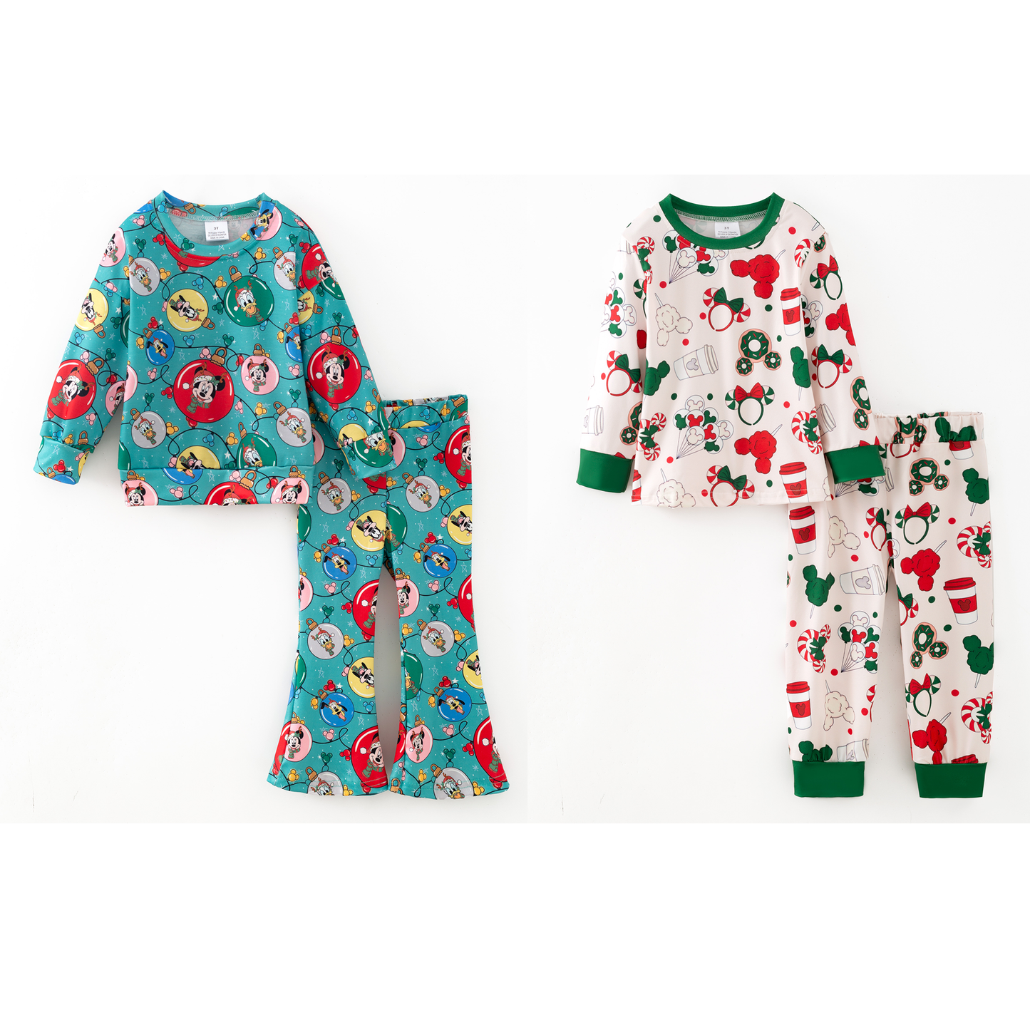 Kids Christmas Winter Cartoon Print Pajamas Pant Set