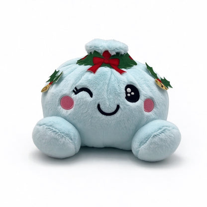 Christmas Bao Bun Plush Toys – Cute Holiday Dumpling Characters, Plush Only or with Bamboo Steamer Gift Box
