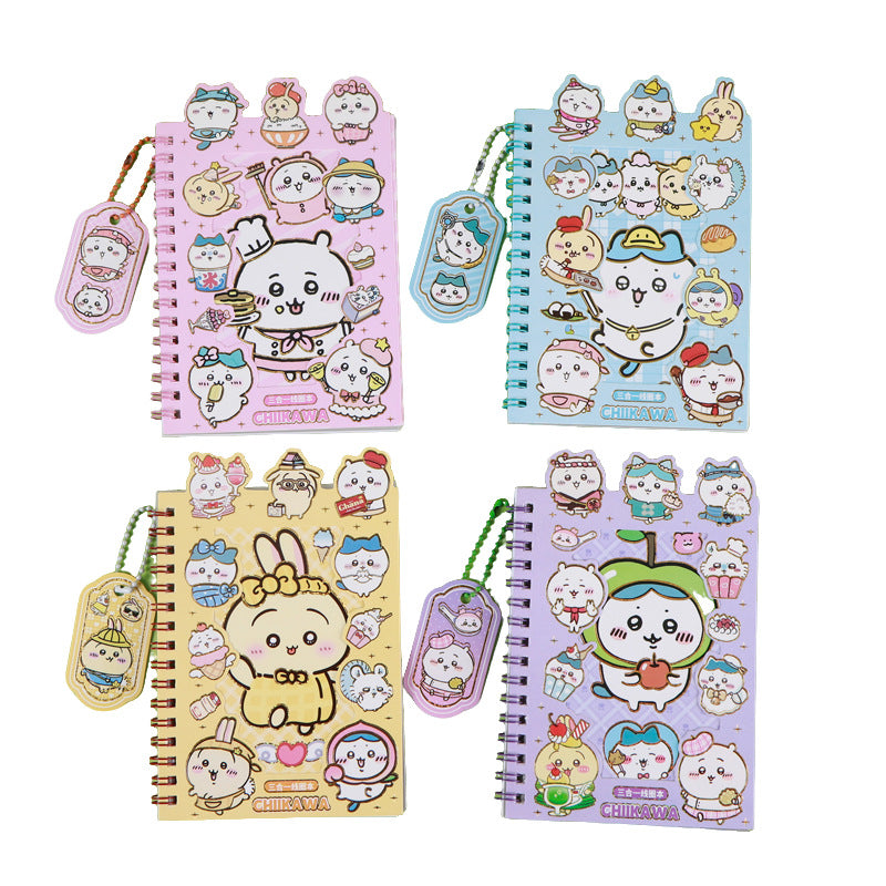3-in-1 Spiral Notebook Set with Stickers & Memo Pad K-POP Demon Hunters Theme & Cartoon Styles