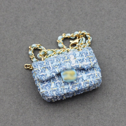 BJD Doll Accessories Strawberry Fashion Bag Mini Tweed Handbag for Doll Outfits