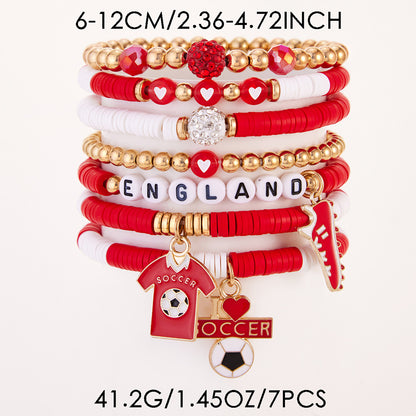 World Cup 2026 Country-Themed Bracelet Set Soccer Fan Jewelry Gift