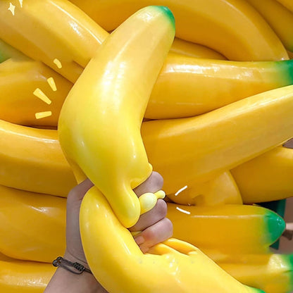 Jumbo Banana Squishy Stress Relief Toy – Super Soft Squeezable Flour-Filled Fidget Toy