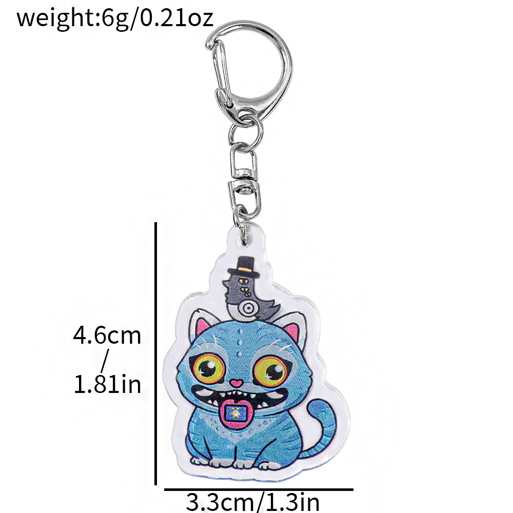Cartoon K-Pop Demon Hunters Double-Sided Keychain Trendy Anime Bag Charm & Collectible Accessory