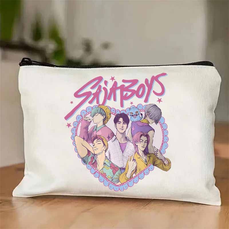 K-pop Demon Hunters Makeup Bag Zipper Pouch Travel Toiletry Bag