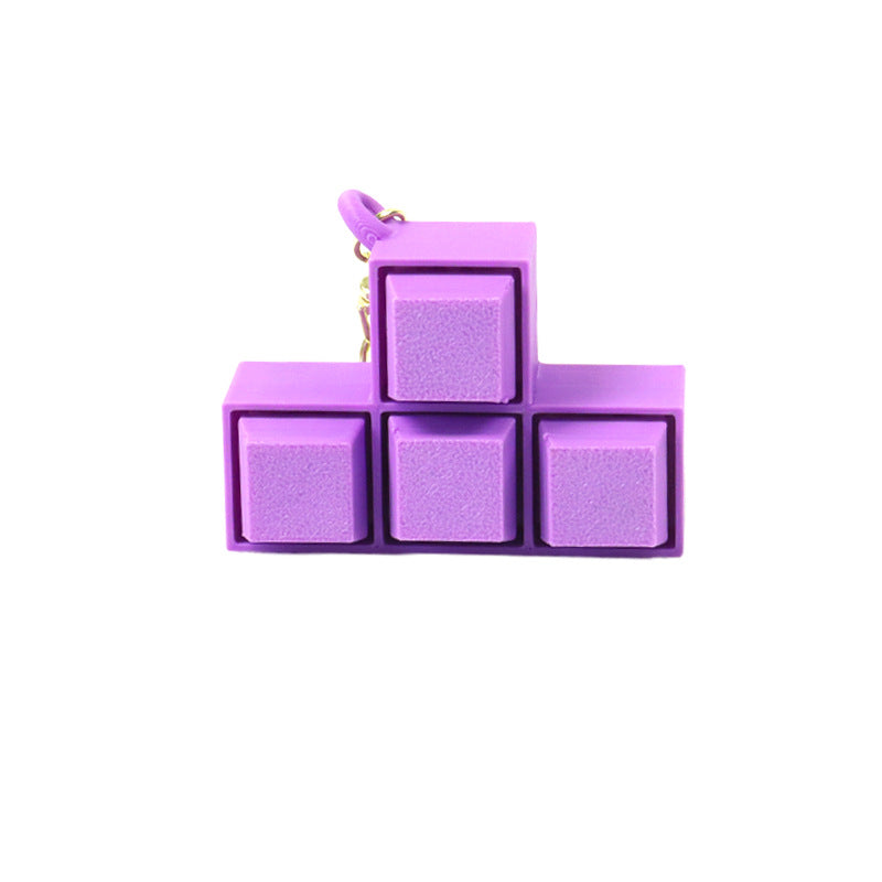 Puzzle Block Fidget Keychain – Press Toy Bag Charm