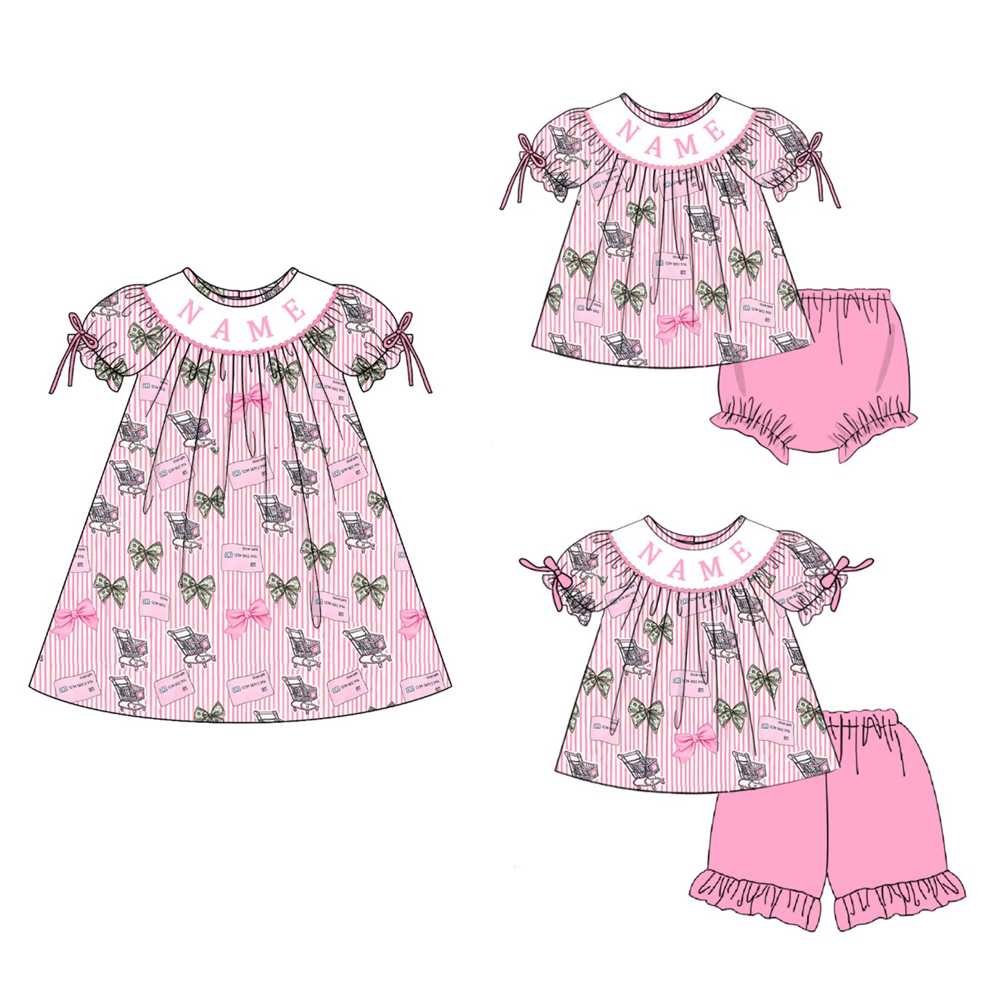 2026 Spring/Summer Pink Bow Collection | Personalized Smocked Kidswear