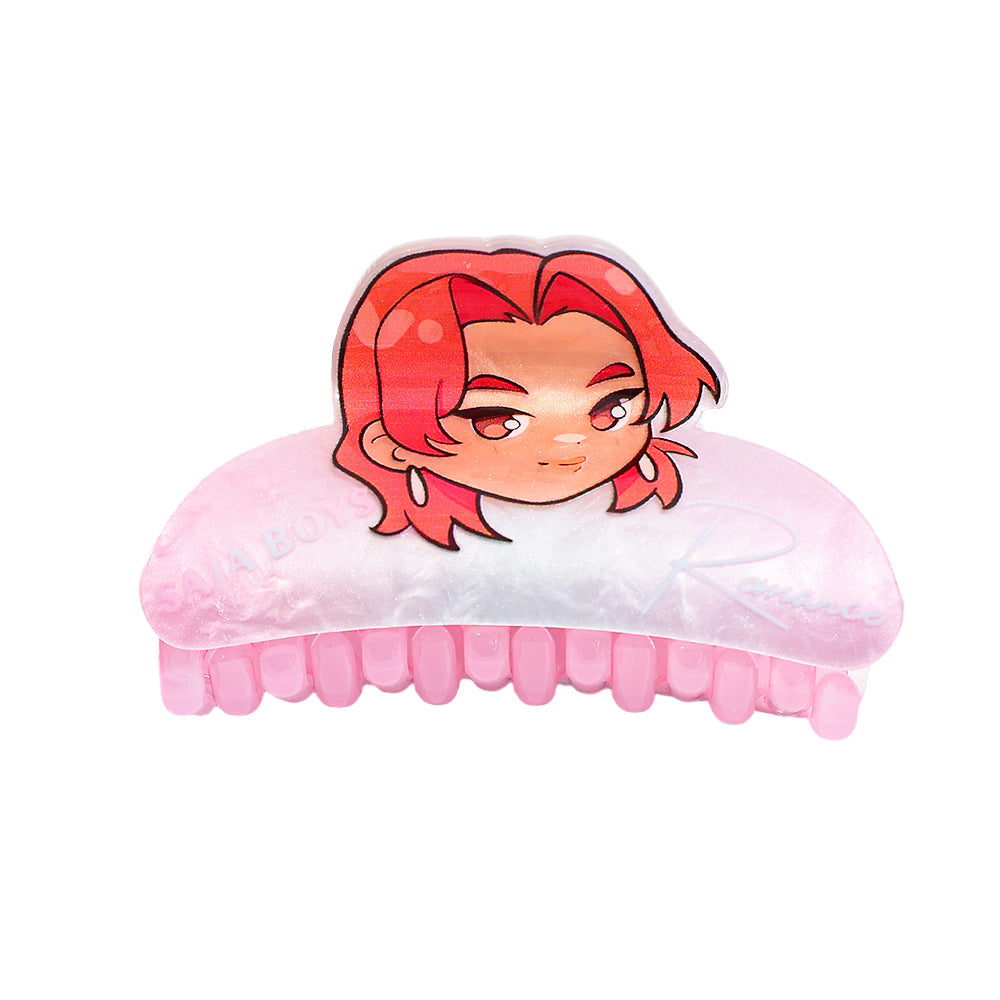 Kpop Demon Hunters Saga Boy Band Mermaid Color Hair Claw Anime Character Hair Accessory