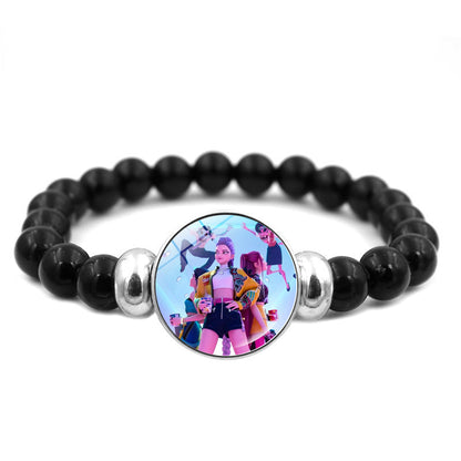 K-POP Demon Hunters Beaded Bracelet Colorful Friendship Jewelry Gift for Boys & Girls Trendy Fan Accessory