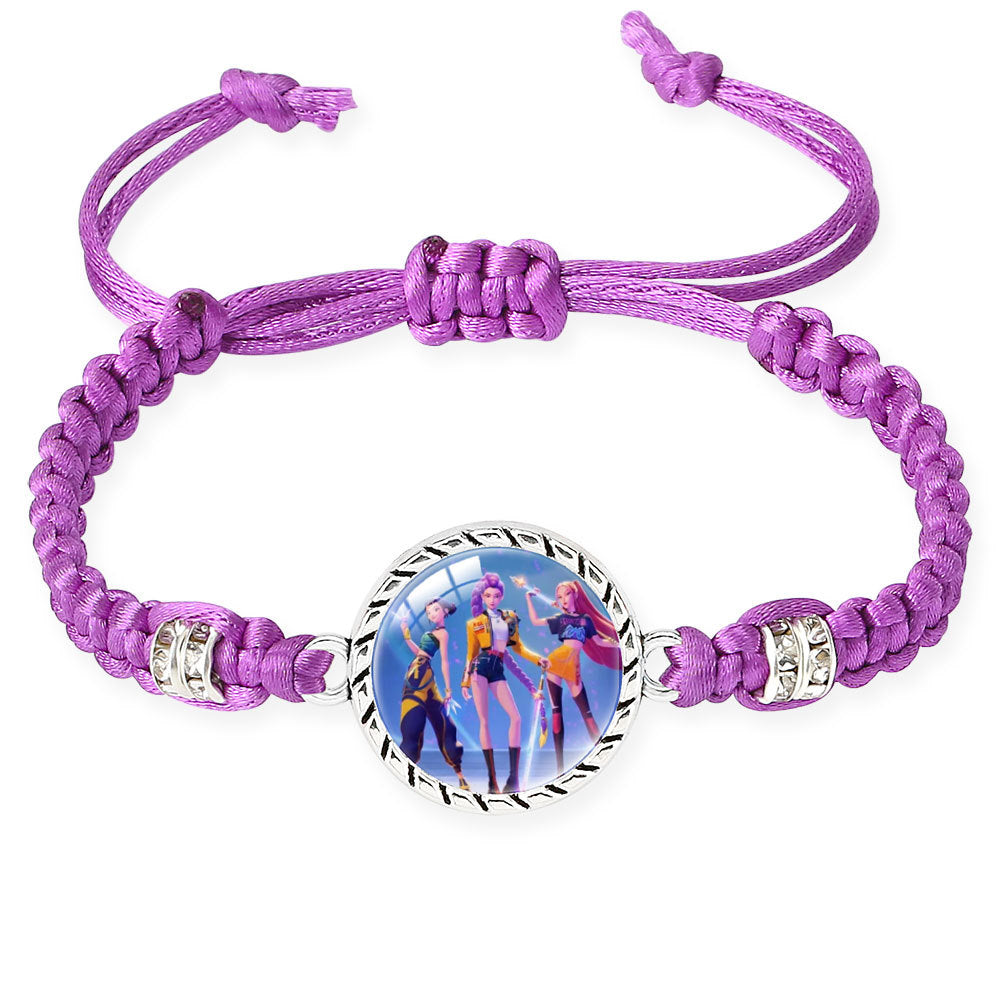 K-POP Demon Hunters Series Bracelet Set Creative Charm Braided Adjustable Bracelets