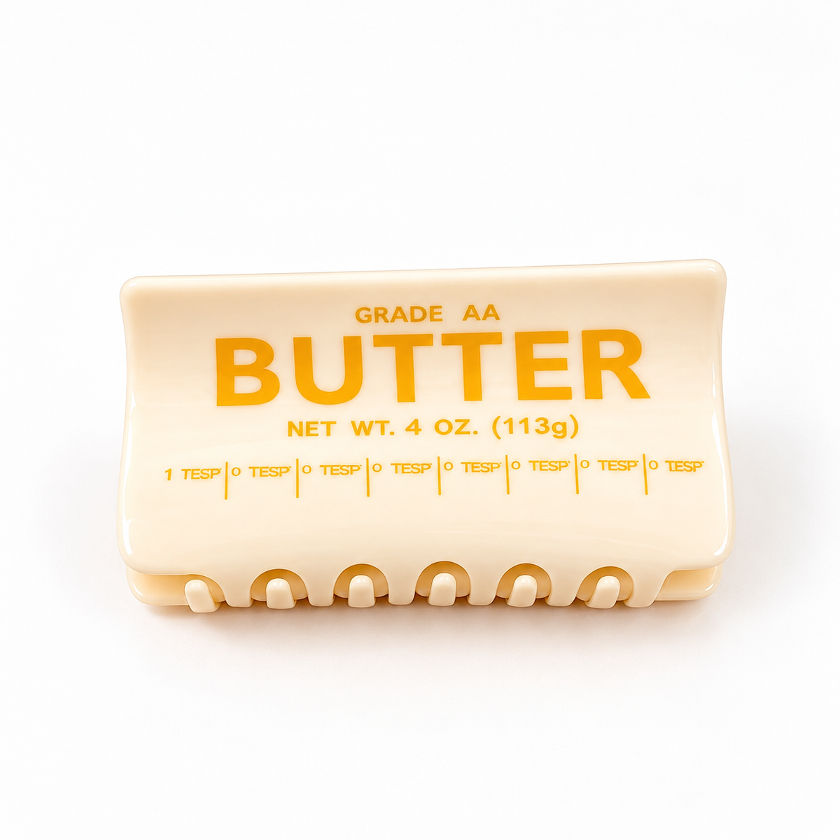 Butter Hair Claw Clip Fun Food Inspired Acrylic Hair Clip Novelty Hair Accessory for Women & Girls