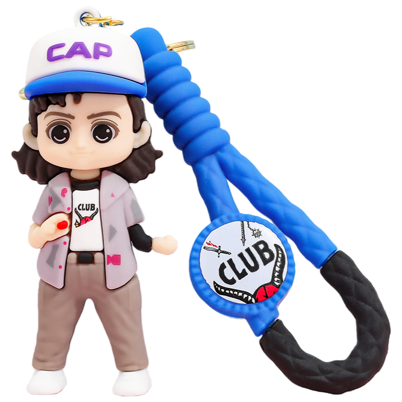 Stranger Things Supernatural TV-Inspired Retro Sci-Fi Character Silicone Keychain