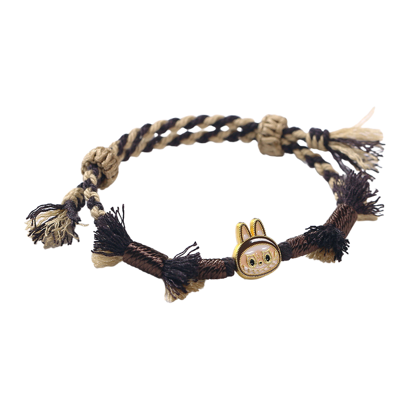 Labubu Cartoon Braided Rope Bracelet – Handmade Cute Wristband Jewelry