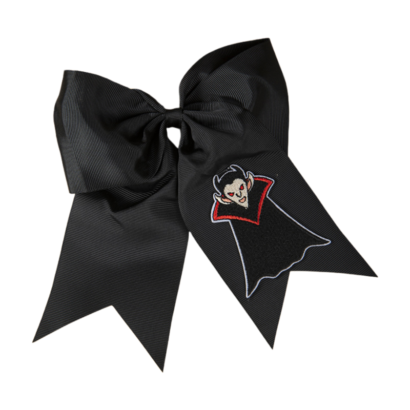 Halloween Pumpkin Cat Witch Embroidered Ribbon Bow Hair Tie Kids & Adults 6 Colors Available