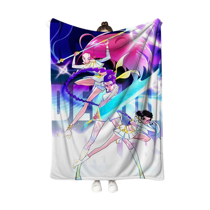 Kpop Demon Hunters Plush Throw Blanket, Flannel Nap Blanket for Sofa or Bed