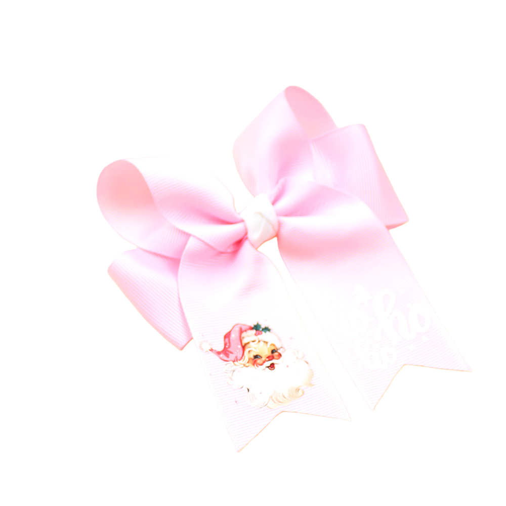 Christmas Headbands 2025 Santa & Grinch Printed Ribbon Hair Accessories for Kids