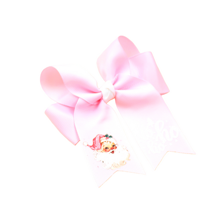 Christmas Headbands 2025 Santa & Grinch Printed Ribbon Hair Accessories for Kids