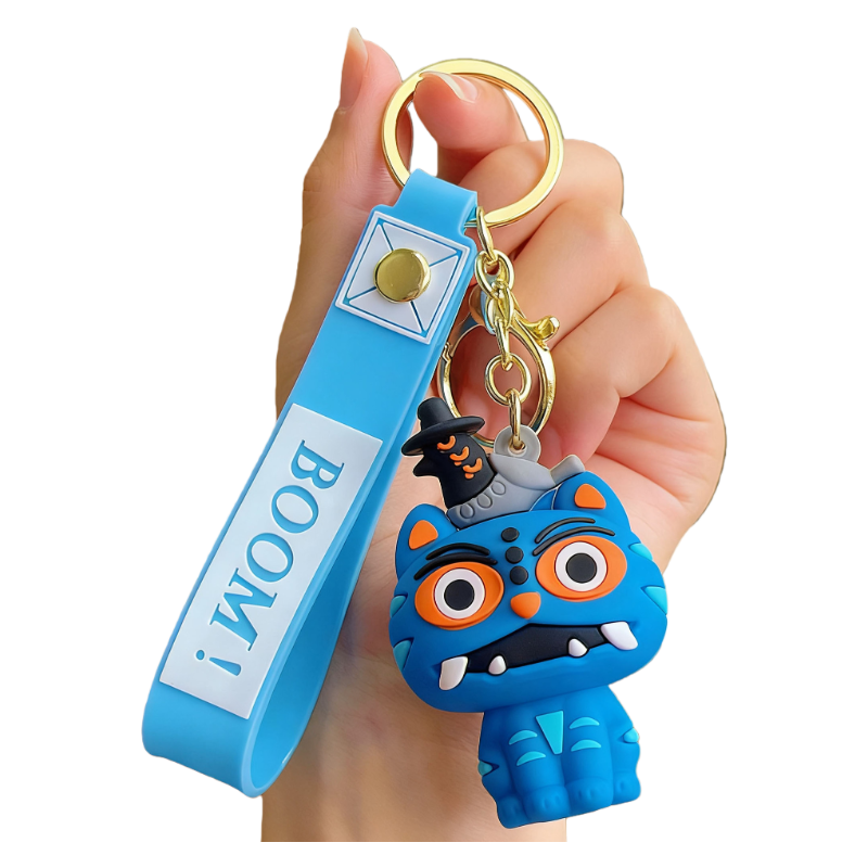 K-Pop Demon Hunters Boom Silicone Keychain Backpack Charm Trendy Merchandise