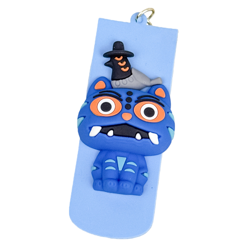 Kpop Demon Hunters 3-in-1 Keychain Folding Comb with Mirror Portable Hair Brush Accessory for Girls