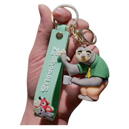 Zootopia 2 Silicone Keychain Nick Judy Adorable Cartoon Bag Charm & Keyring