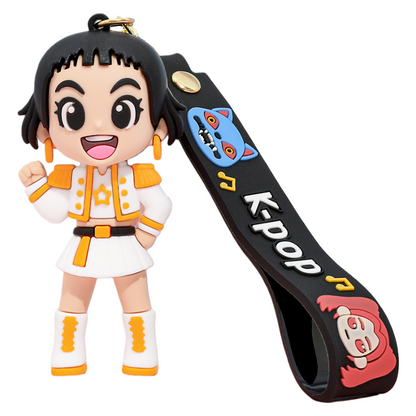 New K-Pop Demon Hunters Silicone Keychain Backpack Charm Trendy Merchandise