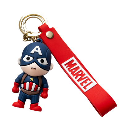 Hero-Themed Silicone Keychain for Kids – Cute Cartoon Key Ring Accessory