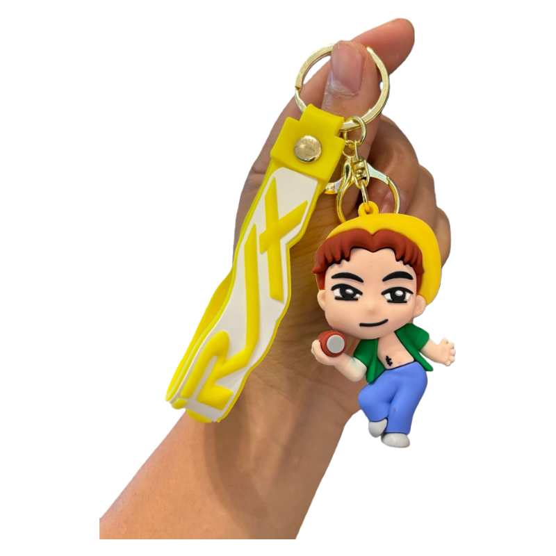 K-Pop Demon Hunters Saja Boys Silicone Keychain Backpack Charm Trendy Merchandise