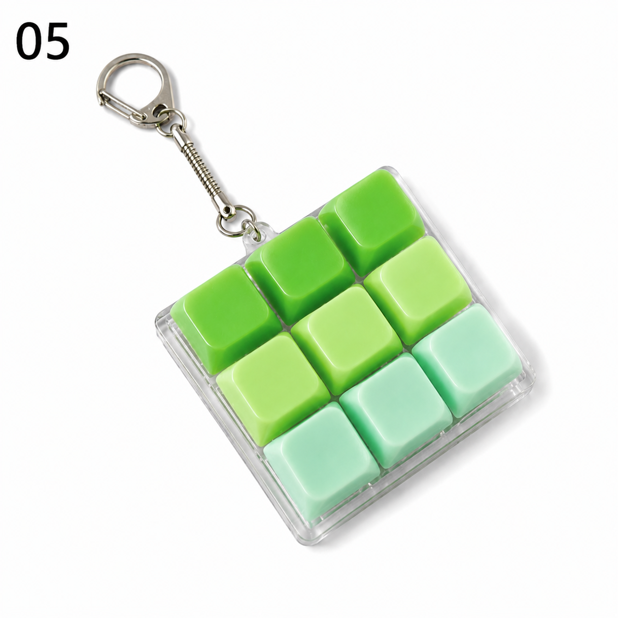 Trending 9-Key Fidget Click Button Fidget Keychain Stress Relief Multiple Colors