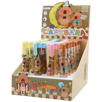 Press-to-Advance Mechanical Eraser Set Character Themed Pencil Erasers in Storage Case